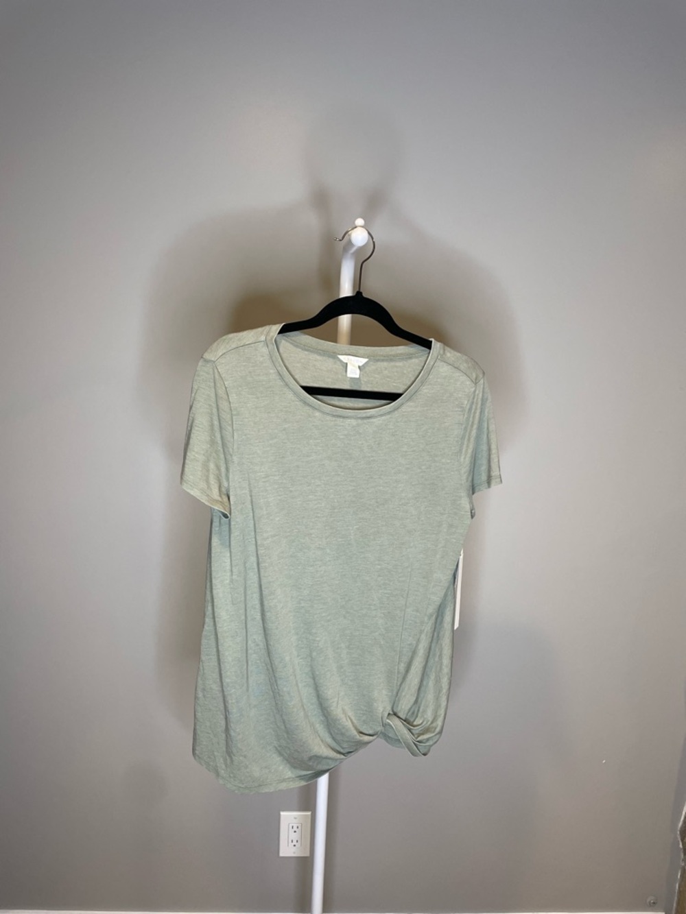 Caslon Sage Twist Front Short Sleeve Tee